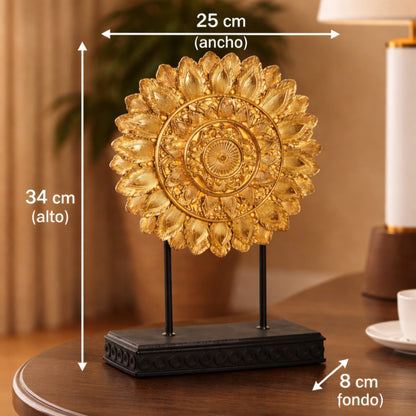 Figuras Decorativas Circulares Doradas 34 cm