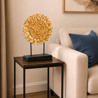 Figuras Decorativas Circulares Doradas 34 cm