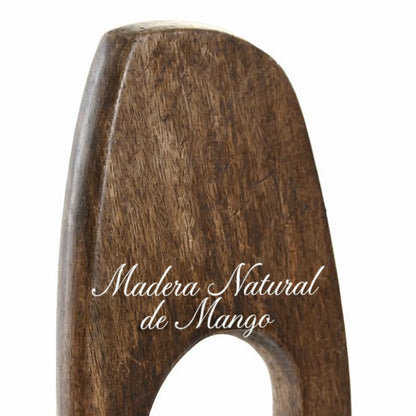 Decoración Abstracta de Madera Natural y Metal 44 cm