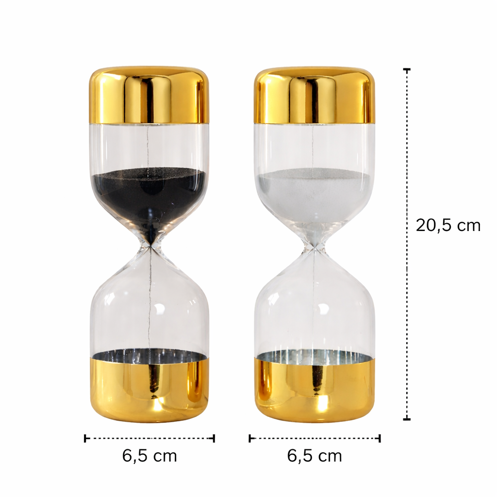 Relojes de Arena Decorativos Dorados (Pack 2) 15 Min