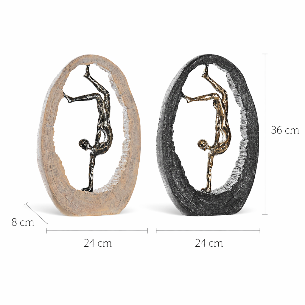 Esculturas Decorativas Modernas de Resina 36 cm (Pack 2)
