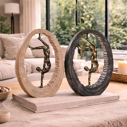 Esculturas Decorativas Modernas de Resina 36 cm (Pack 2)