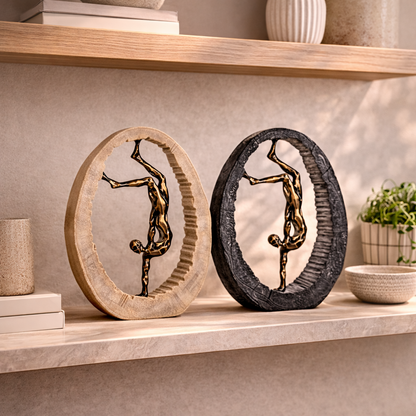 Esculturas Decorativas Modernas de Resina 36 cm (Pack 2)