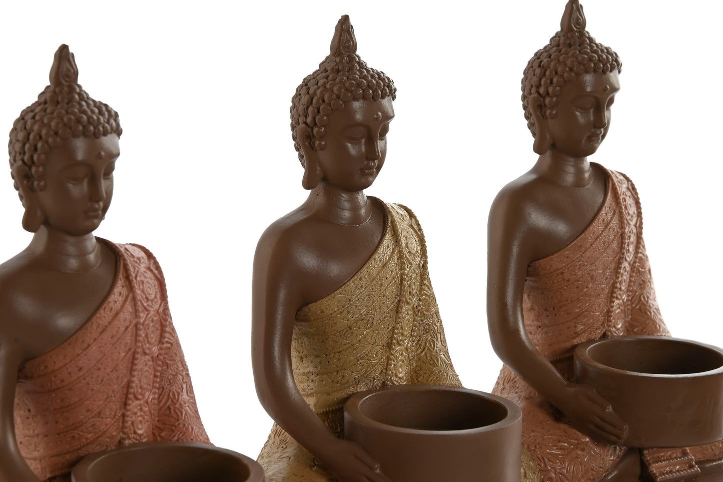 PORTAVELA RESINA 28X8,5X17 3 VELAS BUDA