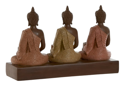 PORTAVELA RESINA 28X8,5X17 3 VELAS BUDA